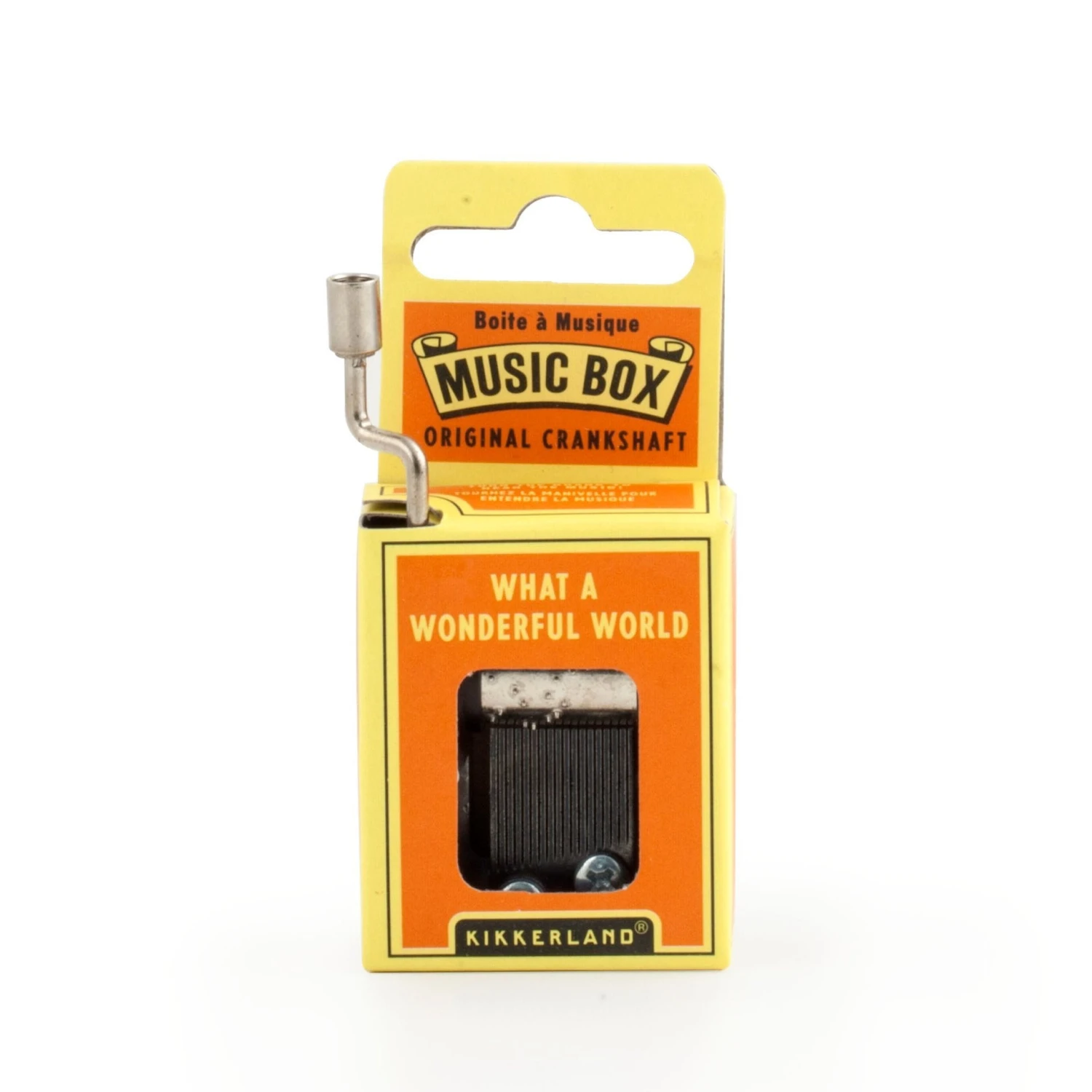 KIKKERLAND What A Wonderful World Crank Music Box 3 KIKKERLAND What A Wonderful World Crank Music Box