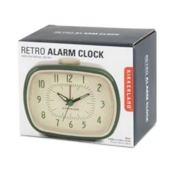 KIKKERLAND Retro Alarm Clock + Green -Kikkerland AC08 G PKG