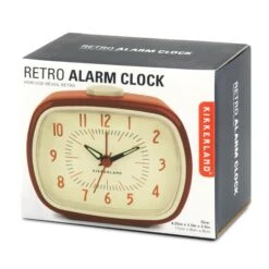 KIKKERLAND Retro Alarm Clock + Red -Kikkerland AC08 R PKG