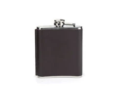 KIKKERLAND Leather Hip Flask 7OZ