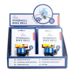 KIKKERLAND Windmill Bike Bell 13 KIKKERLAND Windmill Bike Bell -Kikkerland BB70 A PKG