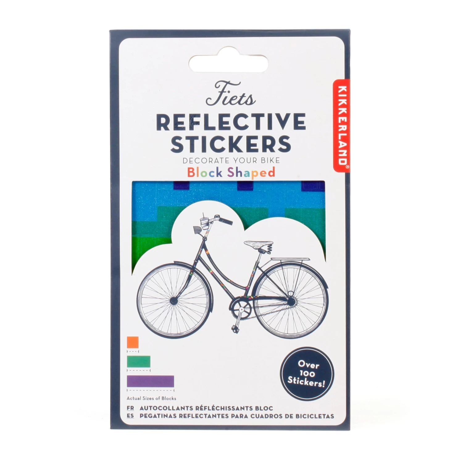KIKKERLAND Rainbow Blocks Reflect Bike Stickers 4 KIKKERLAND Rainbow Blocks Reflect Bike Stickers - Image 2