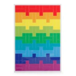 KIKKERLAND Rainbow Blocks Reflect Bike Stickers 7 KIKKERLAND Rainbow Blocks Reflect Bike Stickers -Kikkerland BB72 WB