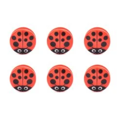KIKKERLAND Ladybug Bag Clips Set Of 6