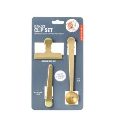 KIKKERLAND Brass Clip Set