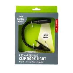 KIKKERLAND Rechargeable Clip Book Light Black -Kikkerland BL13 BK EU 2
