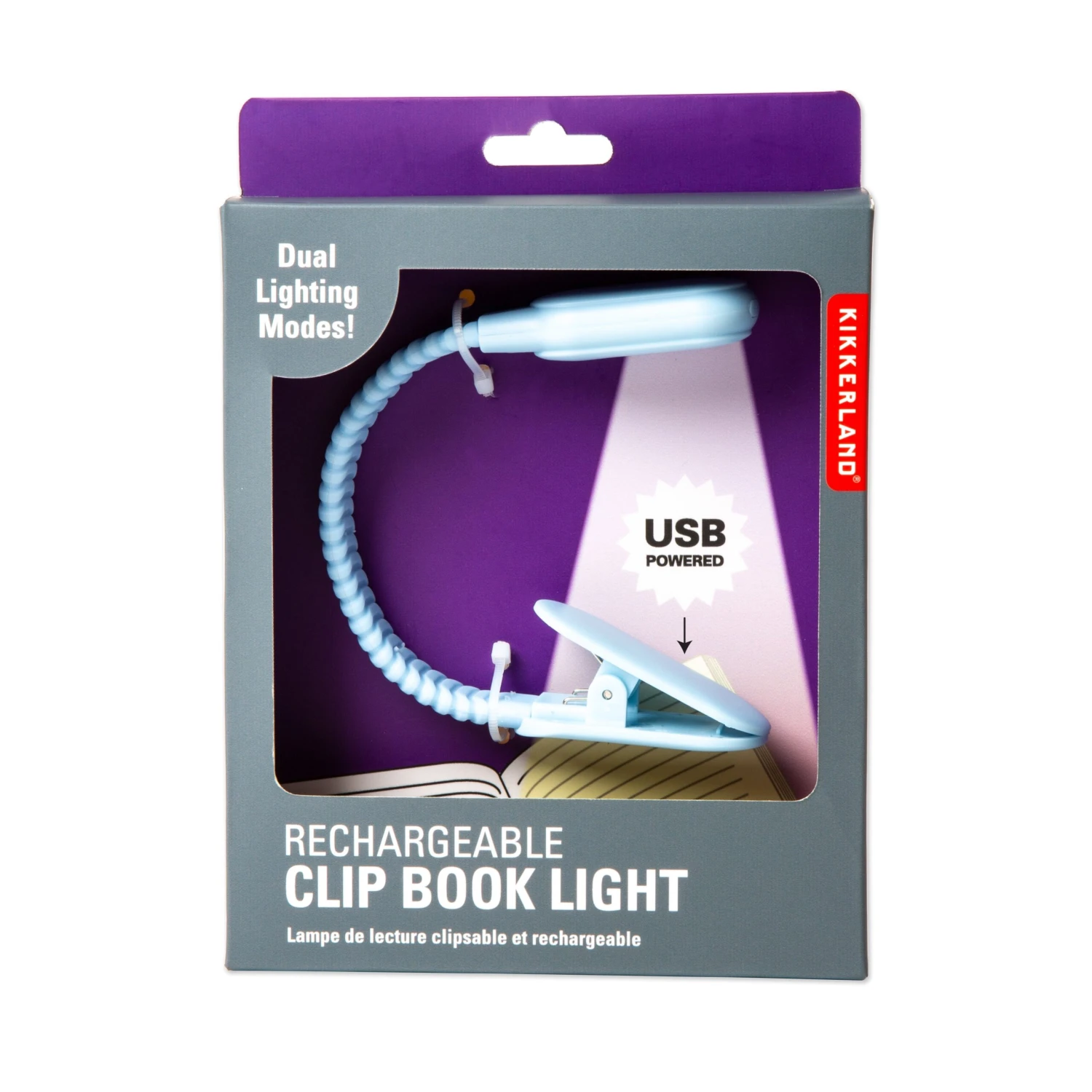 KIKKERLAND Rechargeable Clip Book Light Blue 6 KIKKERLAND Rechargeable Clip Book Light Blue - Image 4