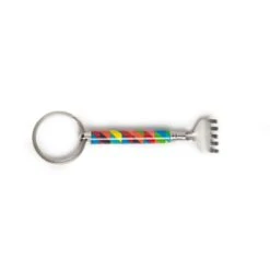 KIKKERLAND Mini Backscratcher Assorted Prints -Kikkerland BS005 KEYRING PATTERN MINI BACK SCRATCHER MULITI