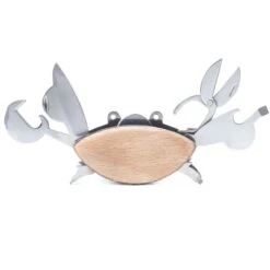 KIKKERLAND Multi Tool In A Crab Design - Mini Scissor - Bottle Opener - Rope