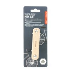 KIKKERLAND Wood Fixie 6 In 1 Hex Tool 9 KIKKERLAND Wood Fixie 6 In 1 Hex Tool -Kikkerland CD117 PKG