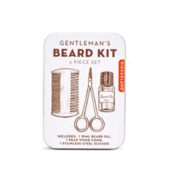 KIKKERLAND Gentleman's Beard Tin -Kikkerland CD144 Gentlemans Beard Kit Pkg WB