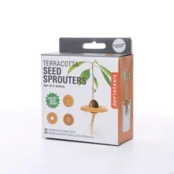 KIKKERLAND TERRACOTTA SEED SPROUTERS -Kikkerland CD535 pkg 2