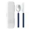KIKKERLAND TRAVEL UTENSIL SET - NAVY BLUE 1 KIKKERLAND TRAVEL UTENSIL SET - NAVY BLUE -Kikkerland CD536 BL TravelCutlerySet WB
