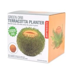 KIKKERLAND Green Orb Terracotta Planter -Kikkerland CD547 01