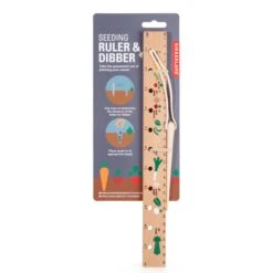 KIKKERLAND Seeding Ruler & Dibber 9 KIKKERLAND Seeding Ruler & Dibber -Kikkerland CD669 PKG