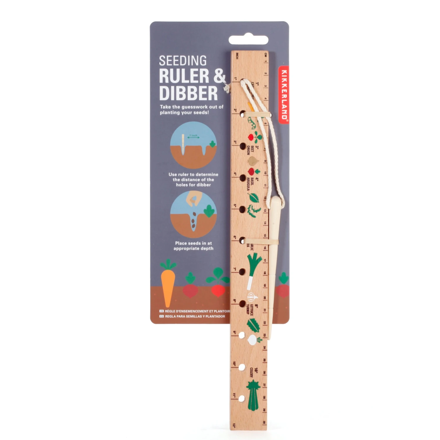 KIKKERLAND Seeding Ruler & Dibber 6 KIKKERLAND Seeding Ruler & Dibber - Image 4