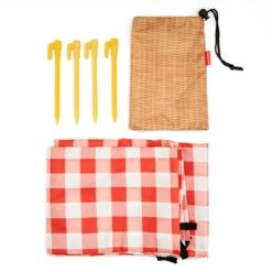 KIKKERLAND Gingham Picnic Blanket