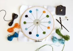 KIKKERLAND Cross Stitch Clock 8 KIKKERLAND Cross Stitch Clock -Kikkerland CL65 CROSS STITCH CLOCK ACTION 2