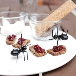KIKKERLAND Party Picks Ants Set Of 20 -Kikkerland CU125 Ant Food Picks ACTION 7803