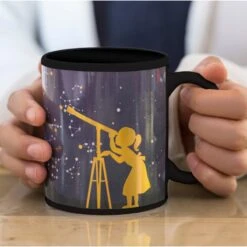 KIKKERLAND Stargazer Morph Mug -Kikkerland CU261 Mug Action Blackmug
