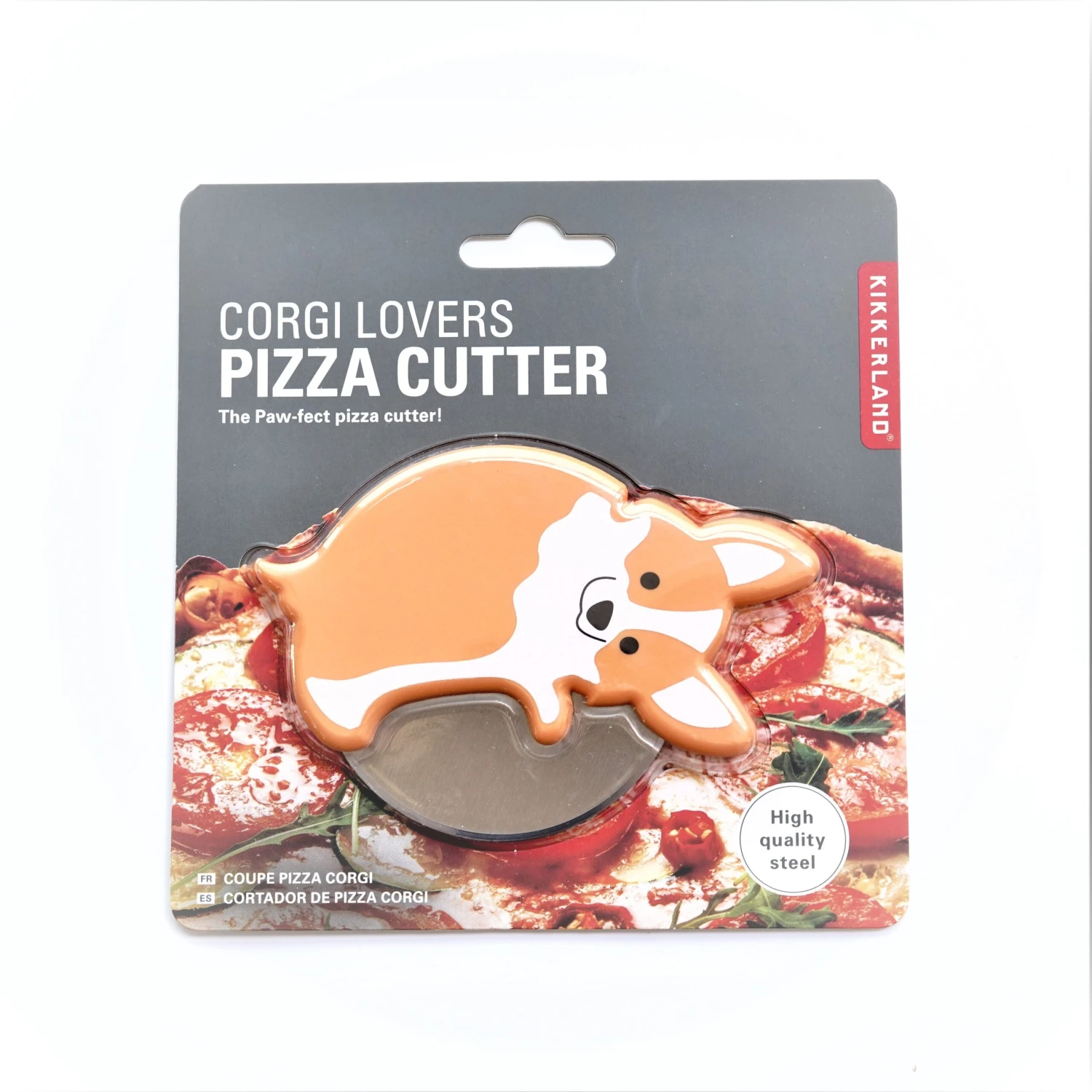 KIKKERLAND Corgi Lovers Pizza Cutter 5 KIKKERLAND Corgi Lovers Pizza Cutter - Image 3