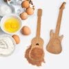 KIKKERLAND Beech Wood + Rockin Guitar Salad Servers -Kikkerland CU64 ROCKIN SPOONS SCENE