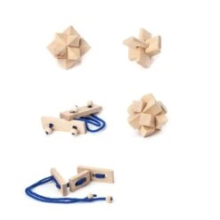 KIKKERLAND Fidget Matchbox Wood Puzzles -Kikkerland GG103 A Wooden Puzzles Assorted MISSING CUBE TEMP WB