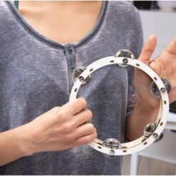 KIKKERLAND Make Your Own Tambourine - Do It Yourself Kit -Kikkerland GG158 DIYTambourine action 4