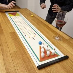 KIKKERLAND Tabletop Bowling - Family Games For Kids And Adults -Kikkerland GG160 Action