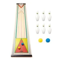 KIKKERLAND Tabletop Bowling - Family Games For Kids And Adults