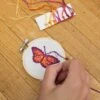 KIKKERLAND Mini Cross Stitch Embroidery Kit - Butterfly -Kikkerland GG179 ACTION