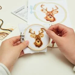KIKKERLAND Mini Cross Stitch Kit - Deer
