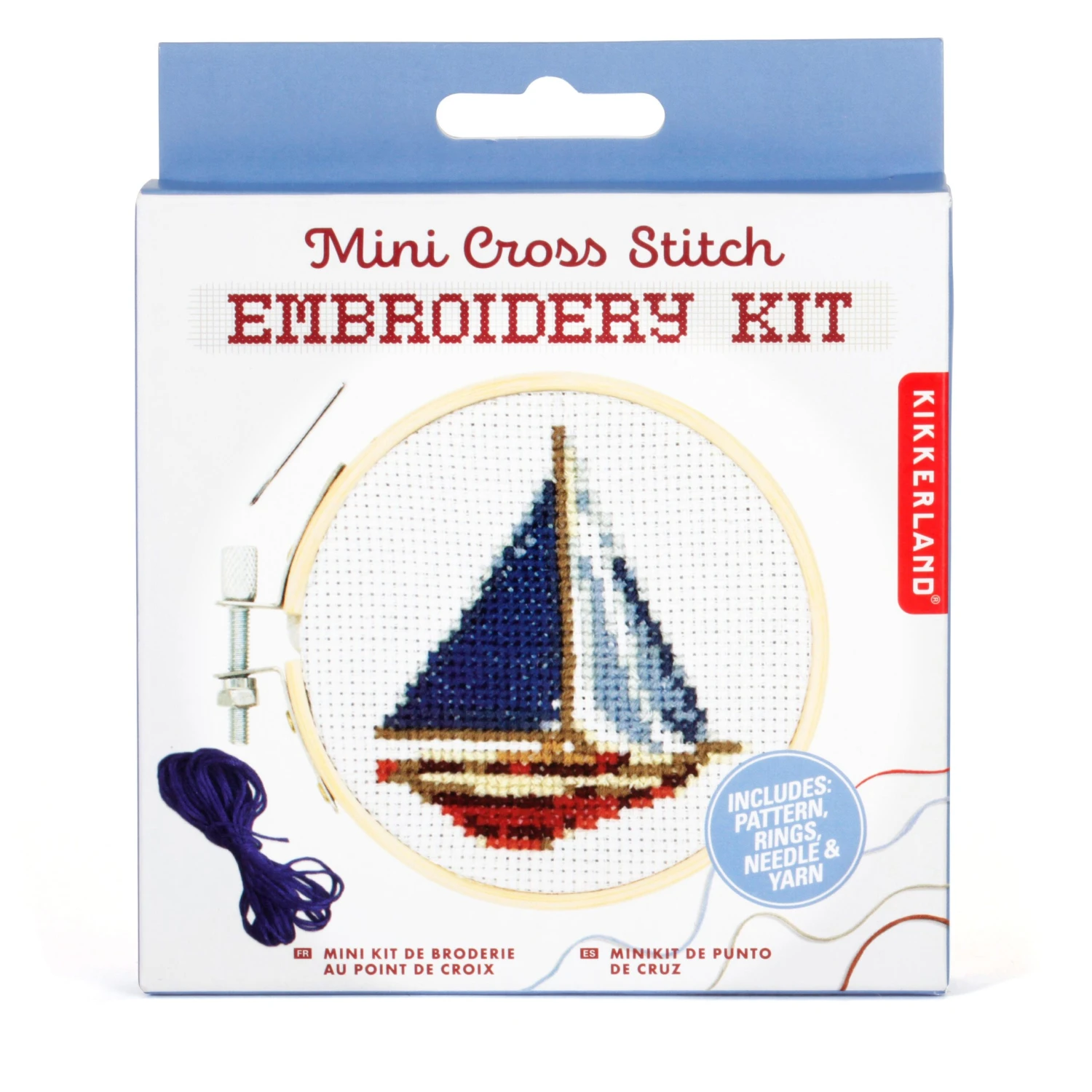 KIKKERLAND MiniCrossStitch Embroidery Sailboat 6 KIKKERLAND MiniCrossStitch Embroidery Sailboat - Image 4