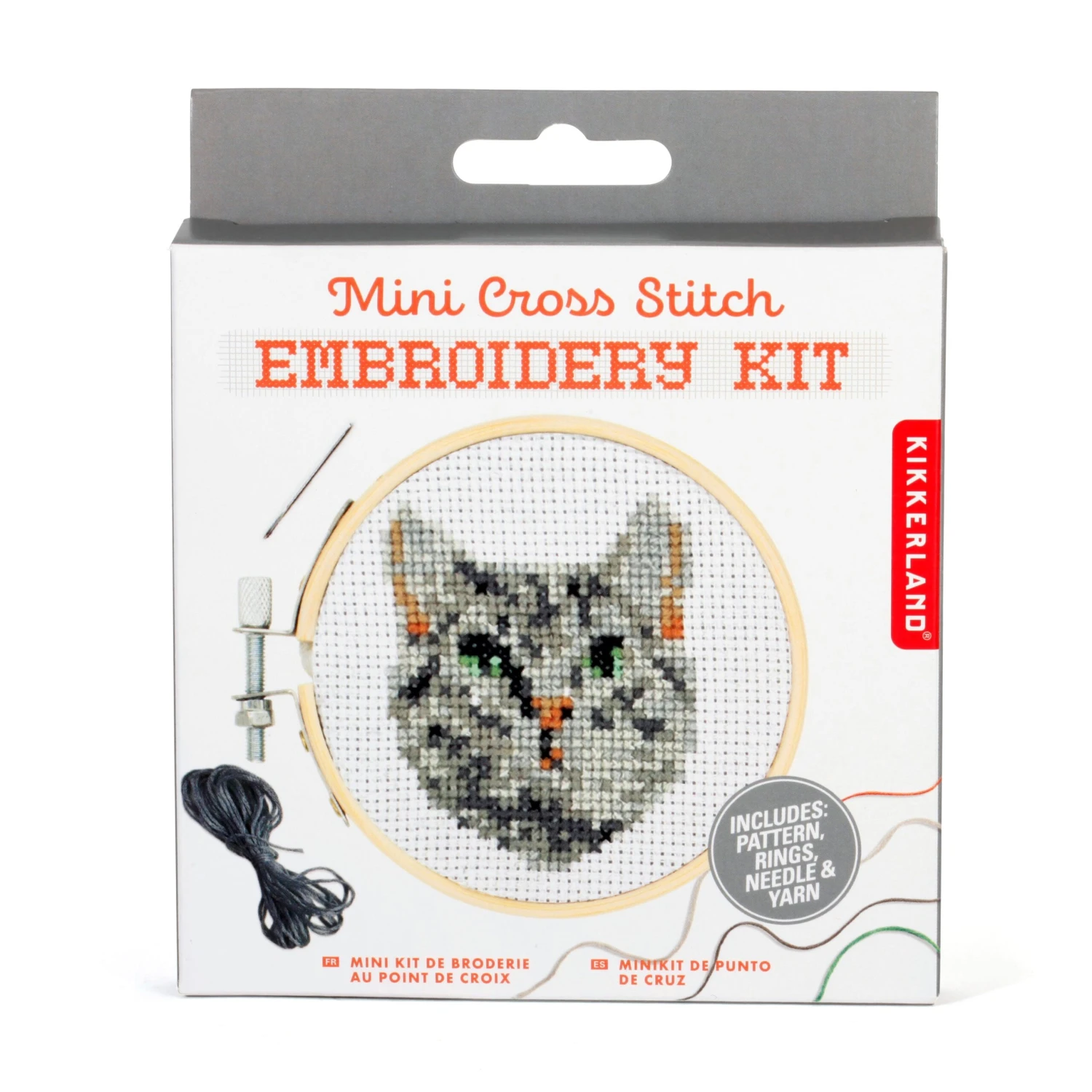 KIKKERLAND Mini CrossStitch Embroidery Kit Cat 6 KIKKERLAND Mini CrossStitch Embroidery Kit Cat - Image 4