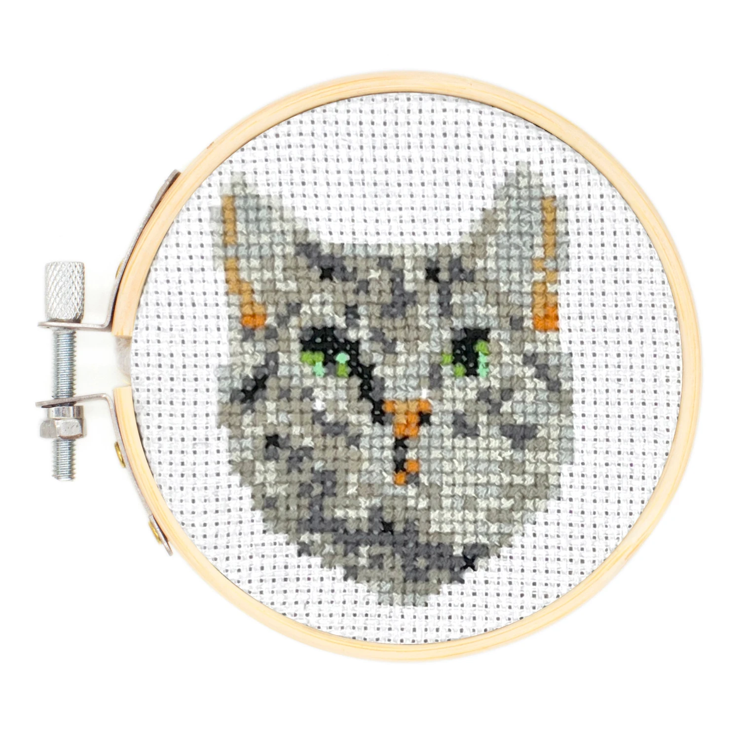 KIKKERLAND Mini CrossStitch Embroidery Kit Cat 4 KIKKERLAND Mini CrossStitch Embroidery Kit Cat - Image 2