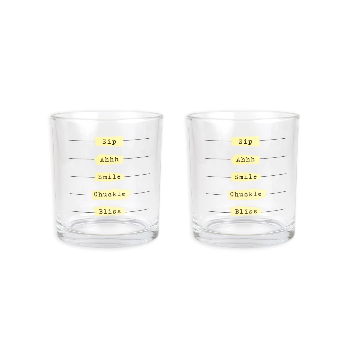 KIKKERLAND Five Stages To Happiness Glasses 4 KIKKERLAND Five Stages To Happiness Glasses - Image 2