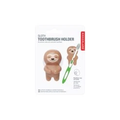 KIKKERLAND Sloth Toothbrush Holder -Kikkerland HH57 SLOTHTOOTHBRUSH HOLDER FRONT