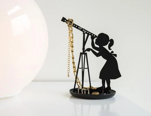 KIKKERLAND Black Stargazer Jewelry Stand 4 KIKKERLAND Black Stargazer Jewelry Stand - Image 2