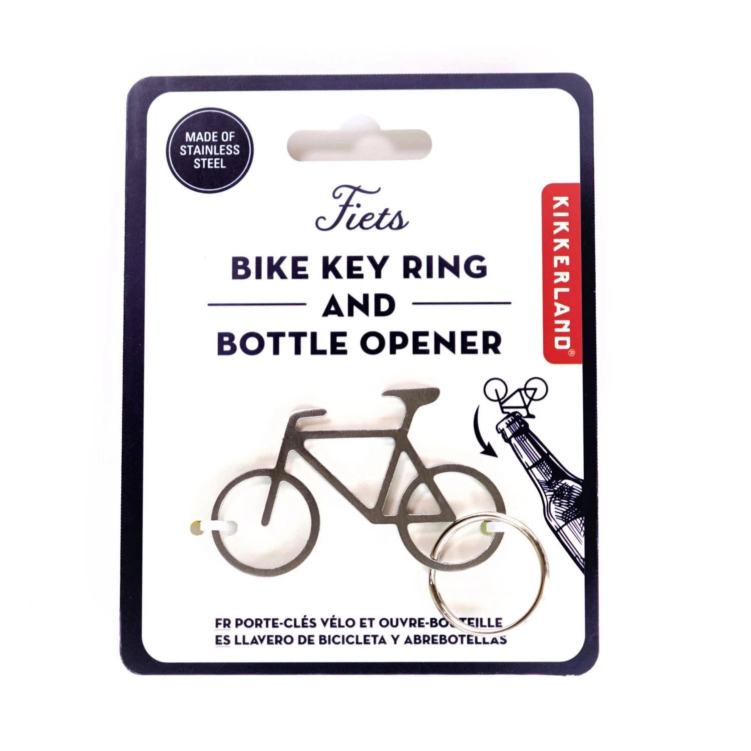 KIKKERLAND Bike Key Ring And Bottle Opener 5 KIKKERLAND Bike Key Ring And Bottle Opener - Image 3