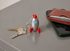 KIKKERLAND Rocket Keychain -Kikkerland KRL9 Rocket Keychain Action2