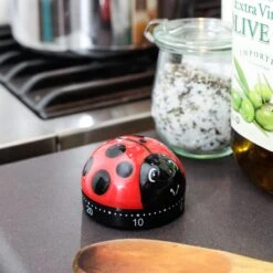 KIKKERLAND Kitchen Timer Ladybugs Red