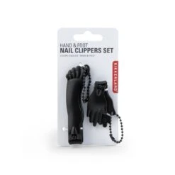 KIKKERLAND Hand And Foot Nail Clipper Black -Kikkerland MN11BK Hand and foot nailclipper black pkg