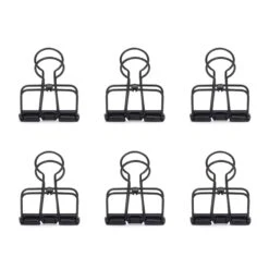 KIKKERLAND Black Wire Clips Set Of 6