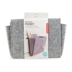 KIKKERLAND Felt Bedside Caddy 11 KIKKERLAND Felt Bedside Caddy -Kikkerland OR74 BEDSIDE POCKET PKG 2