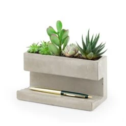KIKKERLAND Concrete Large Planter And Pen Holder