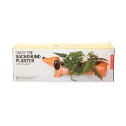 KIKKERLAND Daisy The Dachshund Planter -Kikkerland PL17 pkg 1