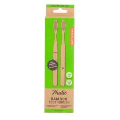 KIKKERLAND Nudie Bamboo Toothbrush Set -Kikkerland TB10 pkg 1 1