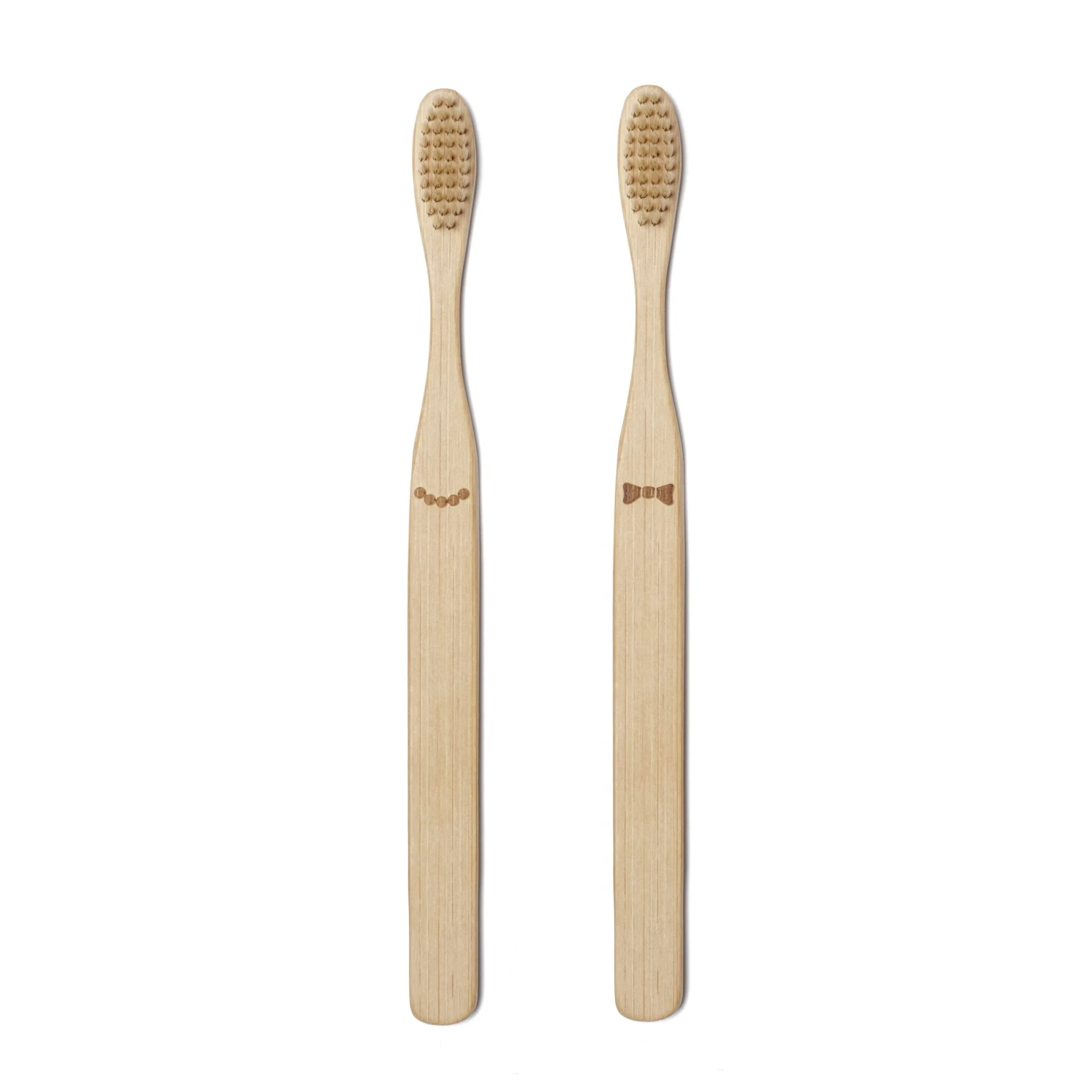 KIKKERLAND His & Her Bamboo Toothbrush Set 3 KIKKERLAND His & Her Bamboo Toothbrush Set