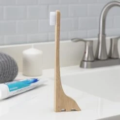 KIKKERLAND Dinosaur Toothbrush -Kikkerland TB16 action