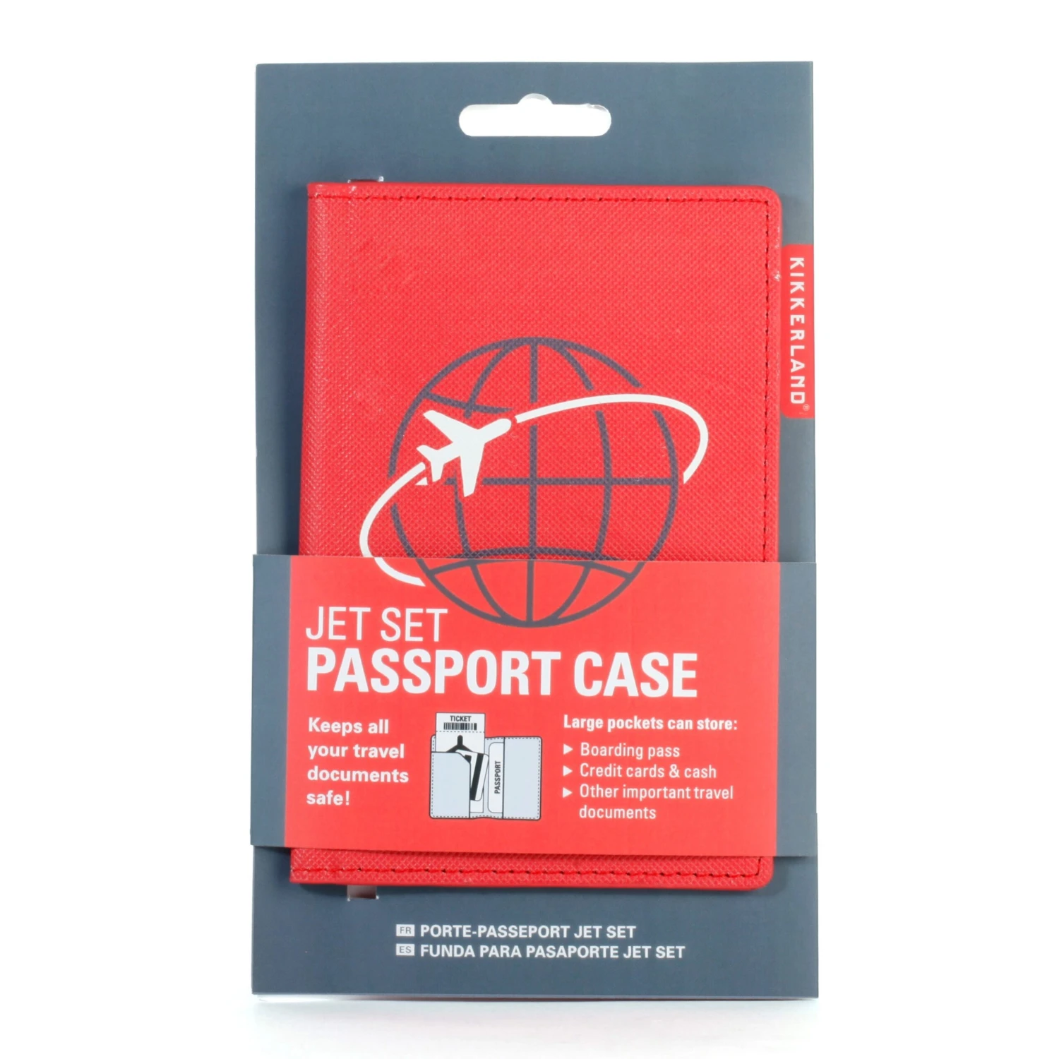KIKKERLAND Red Jet Set Passport Case 5 KIKKERLAND Red Jet Set Passport Case - Image 3